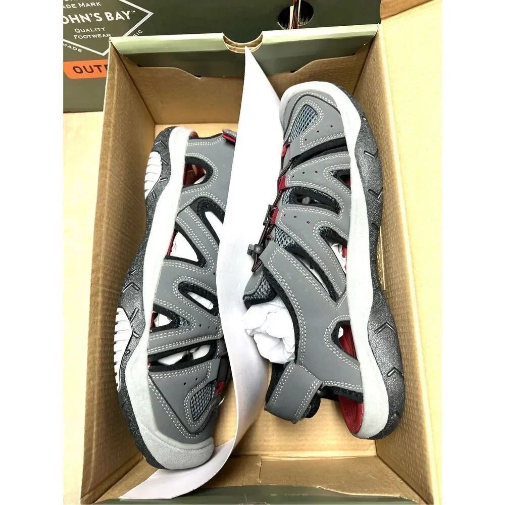 ➡️NIB! St. John's Bay Spencer Men's Outdoor Sandal Gray Size - 11 M - Picture 4 of 6